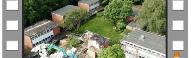 Video vom Abbruch der alten Schulgebäude